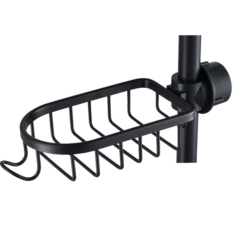 Stainless Aluminium Shower Holder In Silver Or Black No Drilling