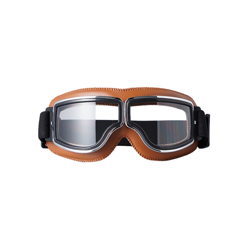 RoadRider Vintage Goggles With Interchangeable Lenses And Cushioned Comfort