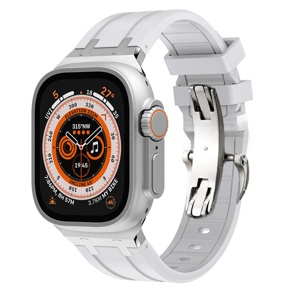 Bracelet en silicone NovaLink pour Apple Watch avec adaptateur en titane