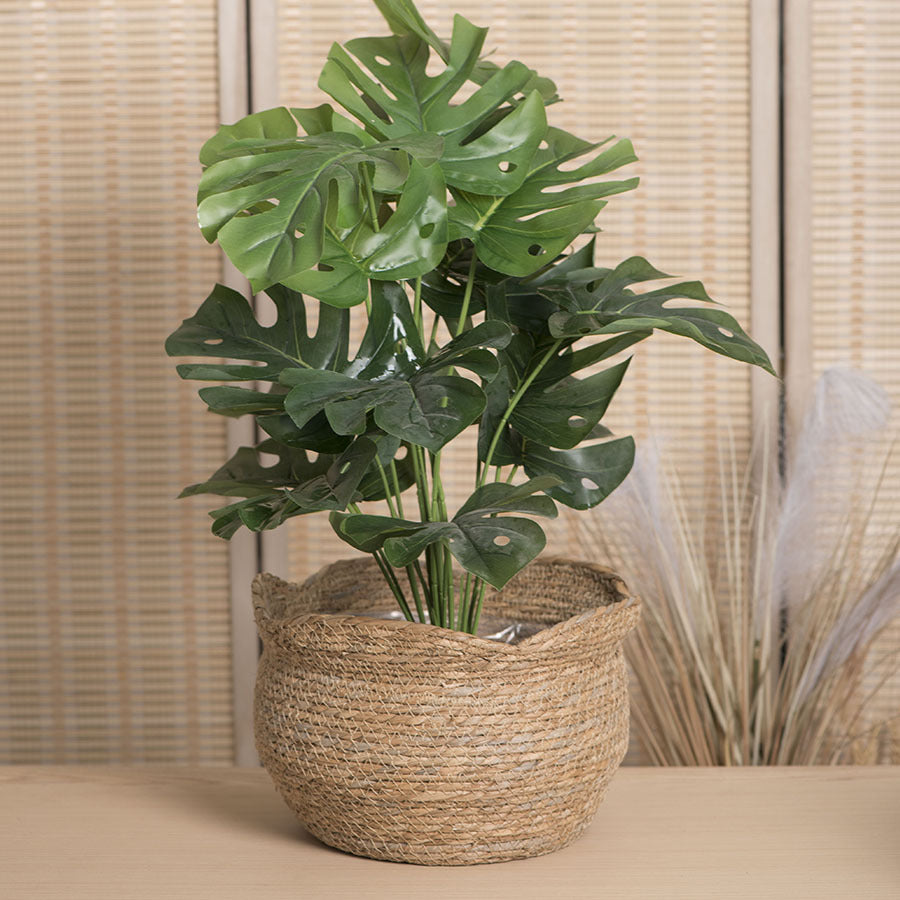 Rattankruka Handvävd Planterare för Naturlig Boho- och Skandinavisk Inredning