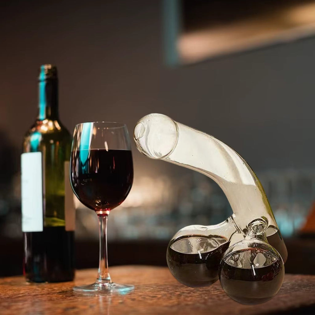 Playful Curve Wine Decanter Centerpiece For Stylish Tableside Entertaining