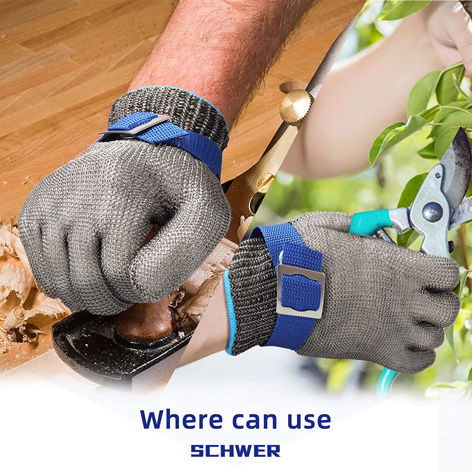 Food grade stainless steel mesh metal glove