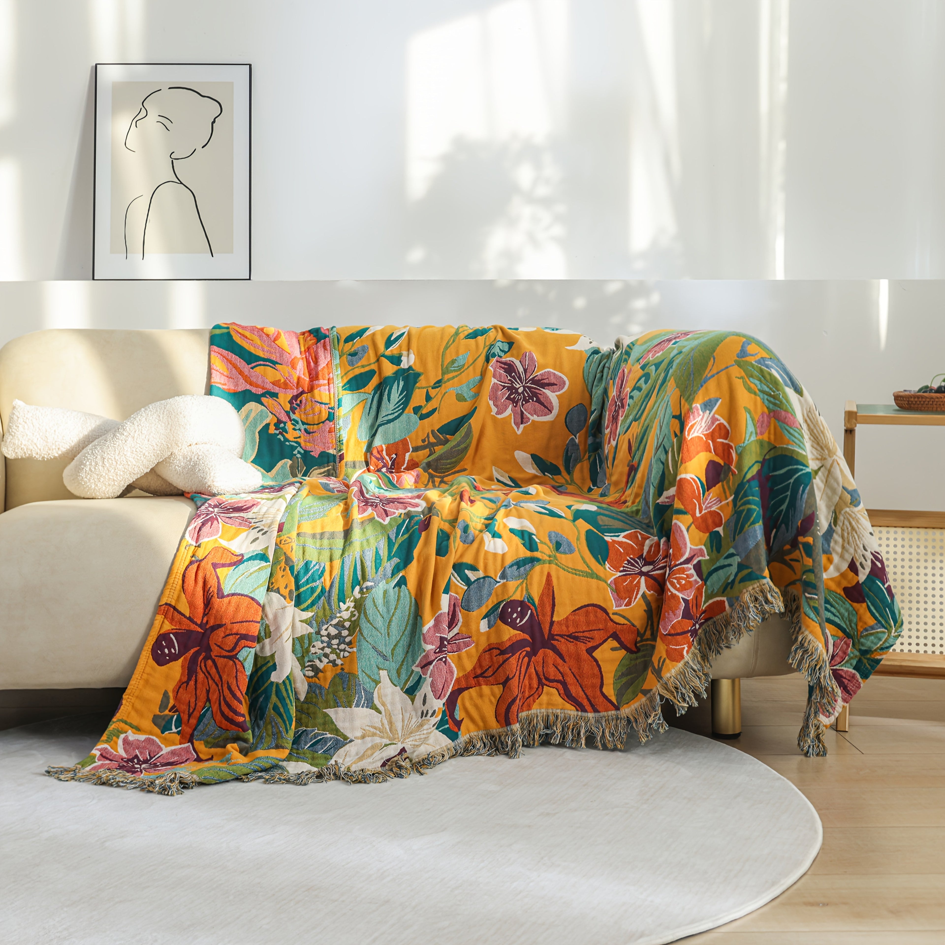 Purebloom Breathable Blanket With Cotton Jacquard For Cool Sleep
