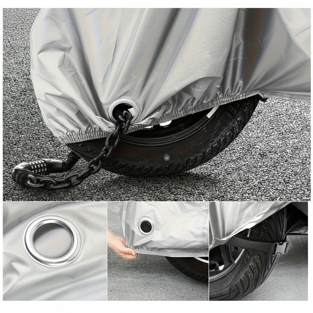 Motorvault Premium Indoor and Outdoor Scooter and Bicycle Cover With Lockable Design