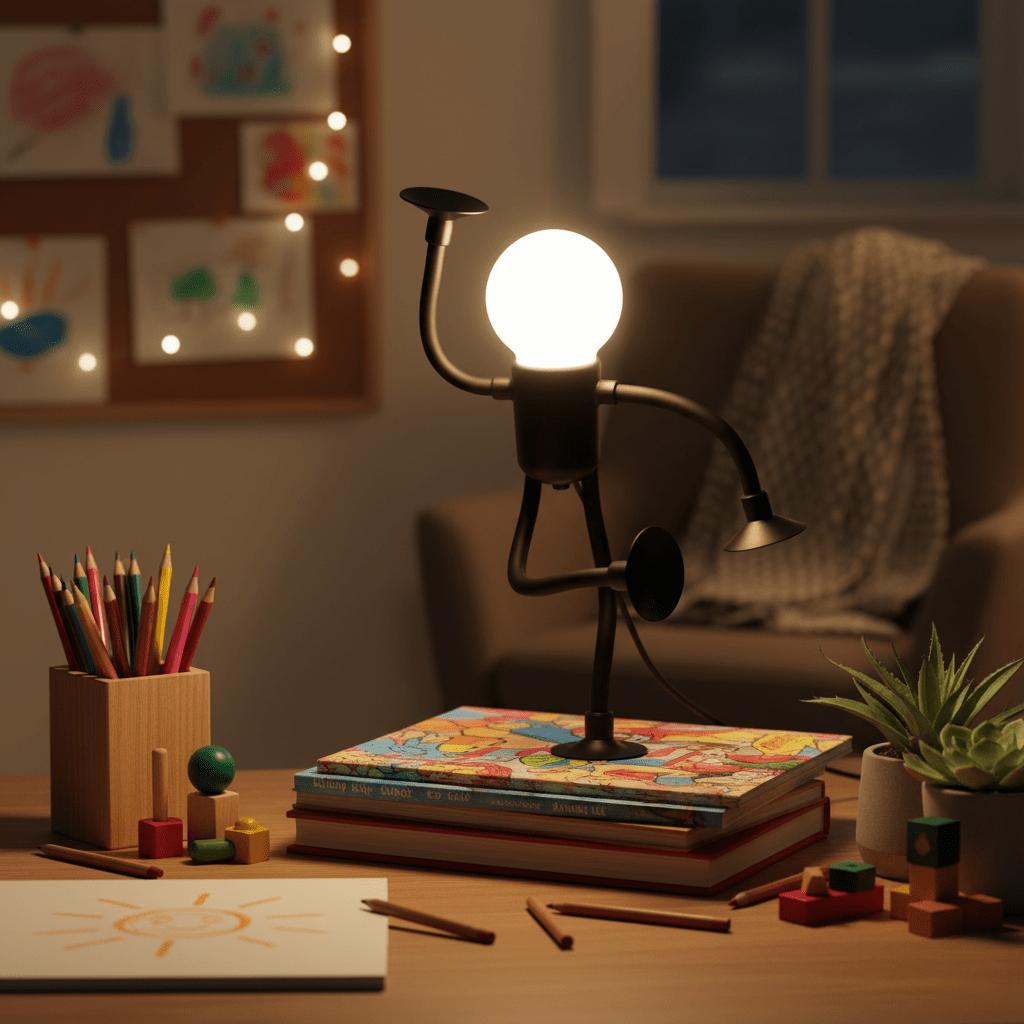 Lampa de noapte interactivă LumaMorph cu formă schimbătoare și lumină LED liniștitoare pentru copii