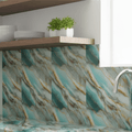 Papier peint marbré NovaShield en aluminium pour cuisines et salles de bains, résistant à l'eau, pour bricoleurs