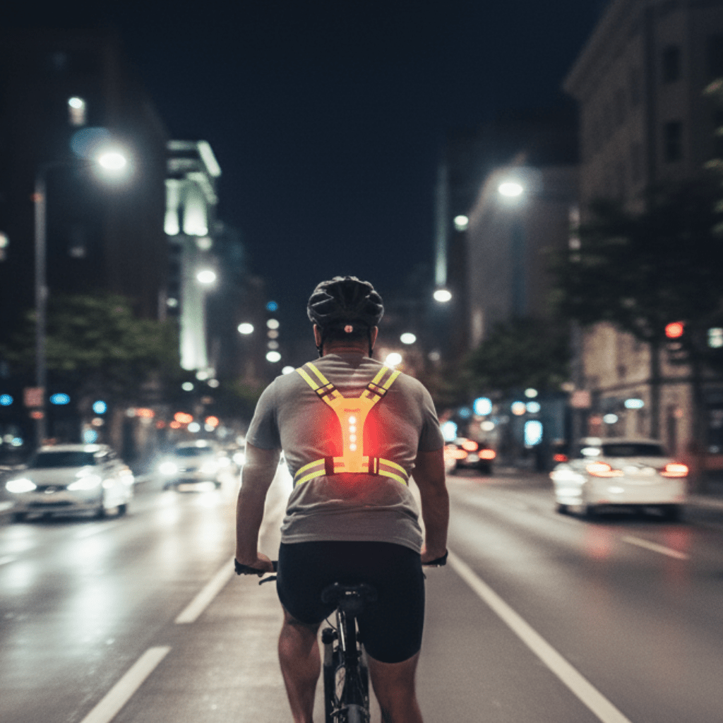 LumaRun Reflective LED Night Running Vest With Adjustable Lights