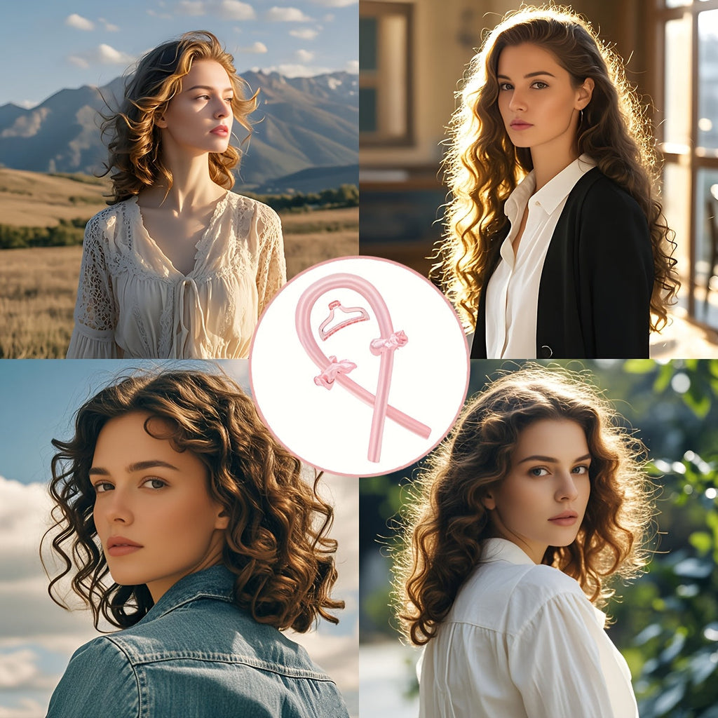 シルクベラ 蝶結びデザイン 布製 ヘアカーラー ノーヒートカール用