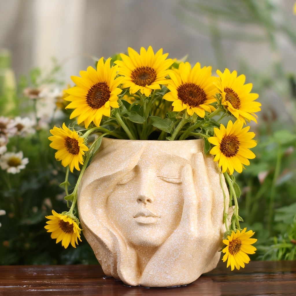 Ghiveci artistic Facerpot pentru expunerea stilată a plantelor de interior și exterior