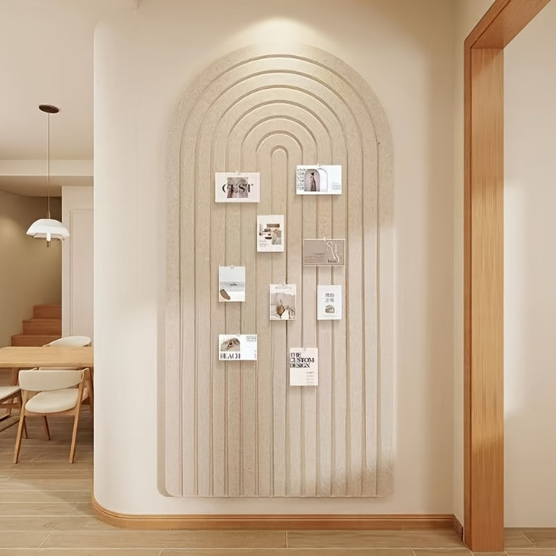 Felt Curve Notice Board With Big Adhesive Backing And Acoustic Stripe Finish
