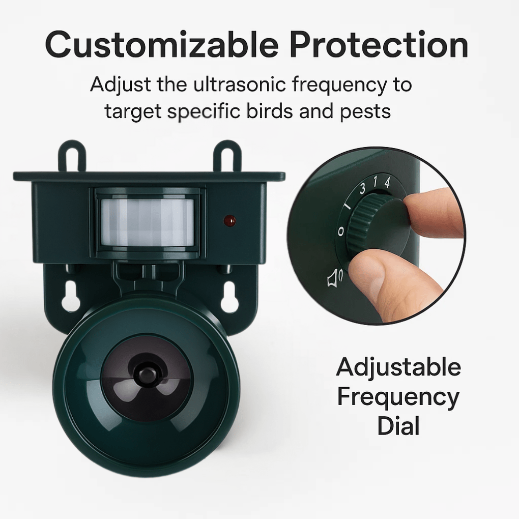 FeatherGuard Pro odpuzovač ptáků na balkon a zahradu