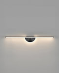 Applique murale SylvaArc en bois avec tube lumineux doux pour arrière-plans TV