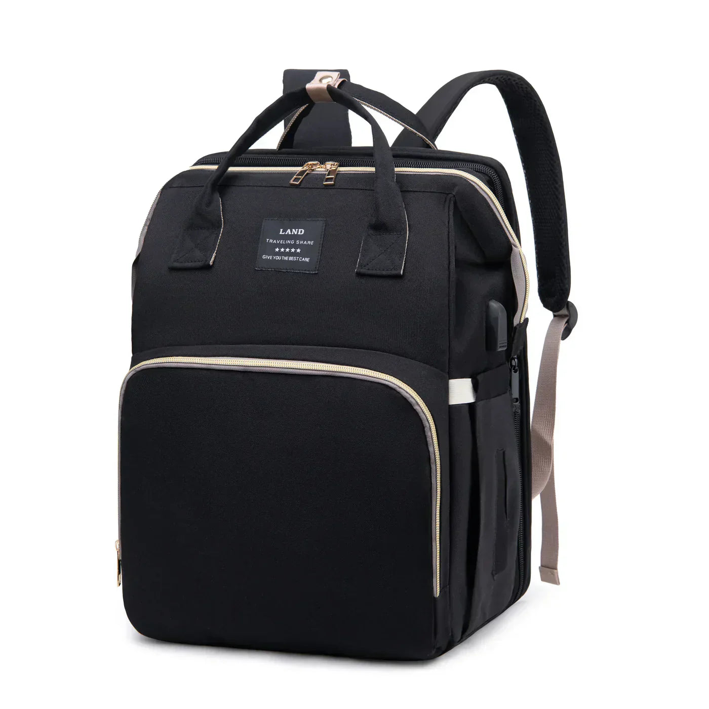 Diaper Bag With Built-In Portable Sleep Surface For Busy Parents On The Move