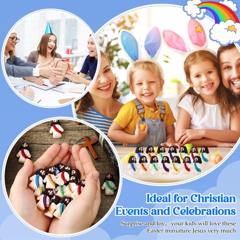 24-Piece Tiny Jesus Figurines Set With A Love You Message