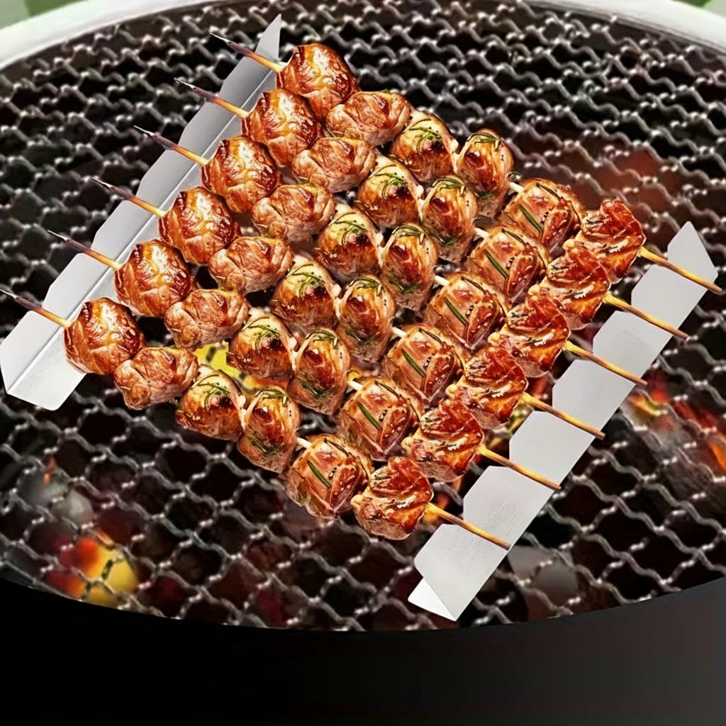 Grillspydsstativ med forhøjet non-stick belægning til jævn stegning