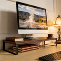 Ecostand Houten Opvouwbare Laptop- en Tablethouder voor Ergonomisch Bureauontwerp