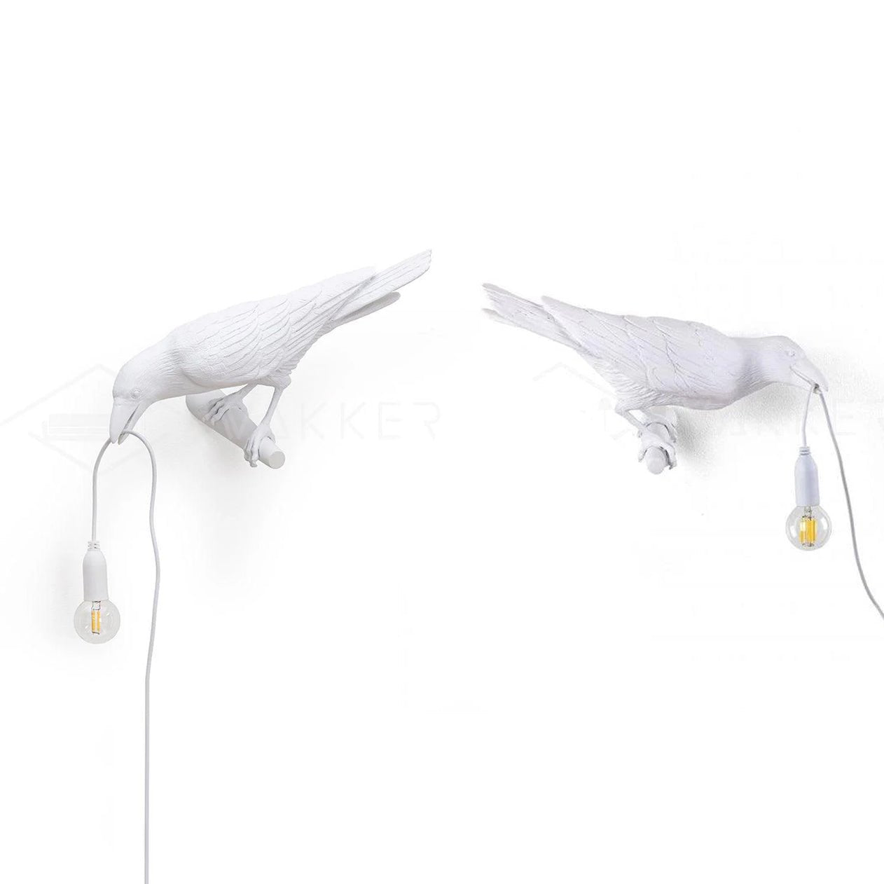 Vogelwandlamp voor woondecoratie met zacht sfeervol accentlicht