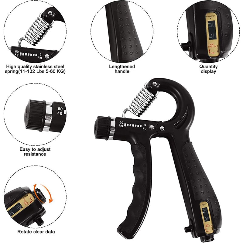 5 Pack Hand Grip Strengtheners Kit for Stronger Forearm and Hand