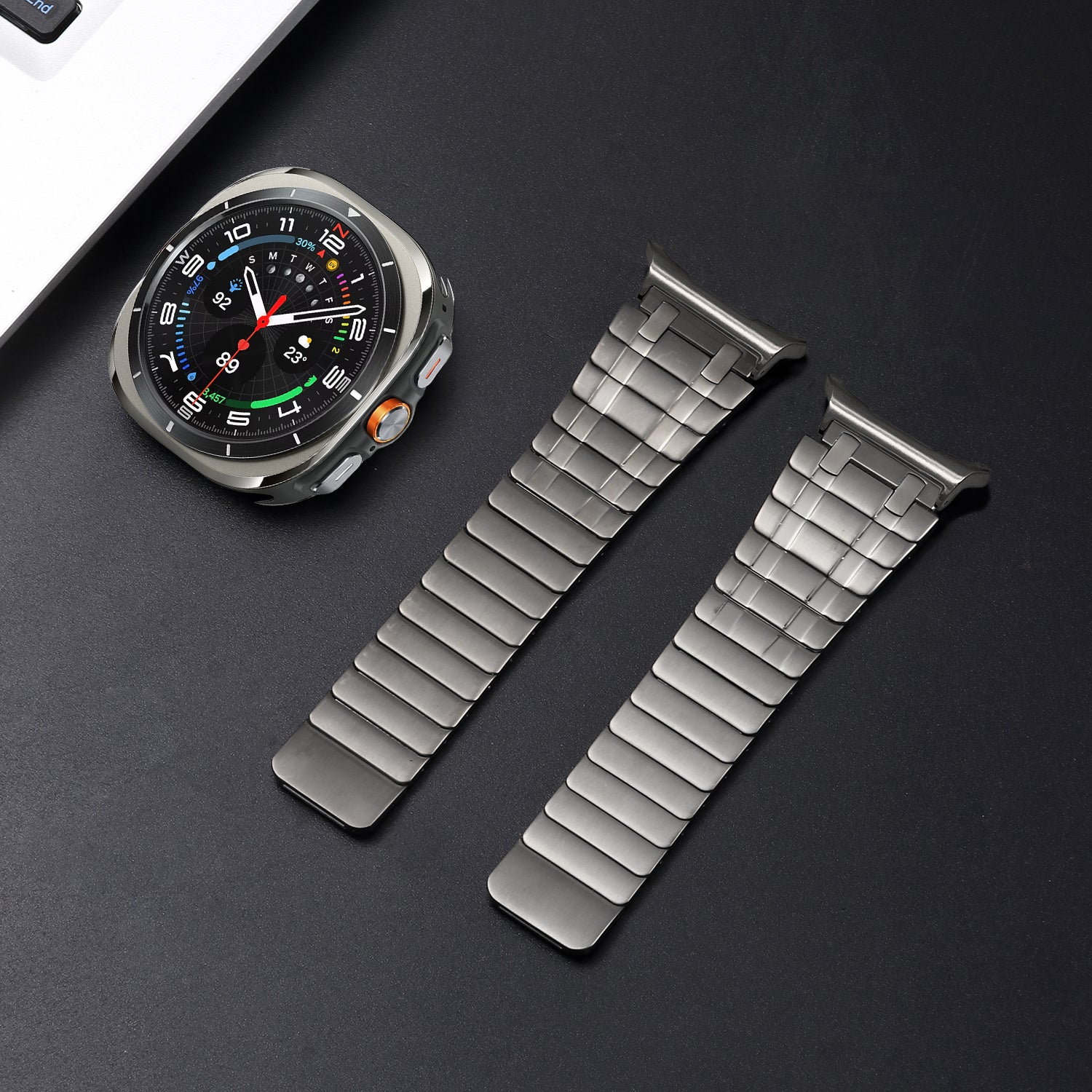 AstraFlex Buzlu Çelik Manyetik Kordon Samsung Galaxy Watch Ultra için