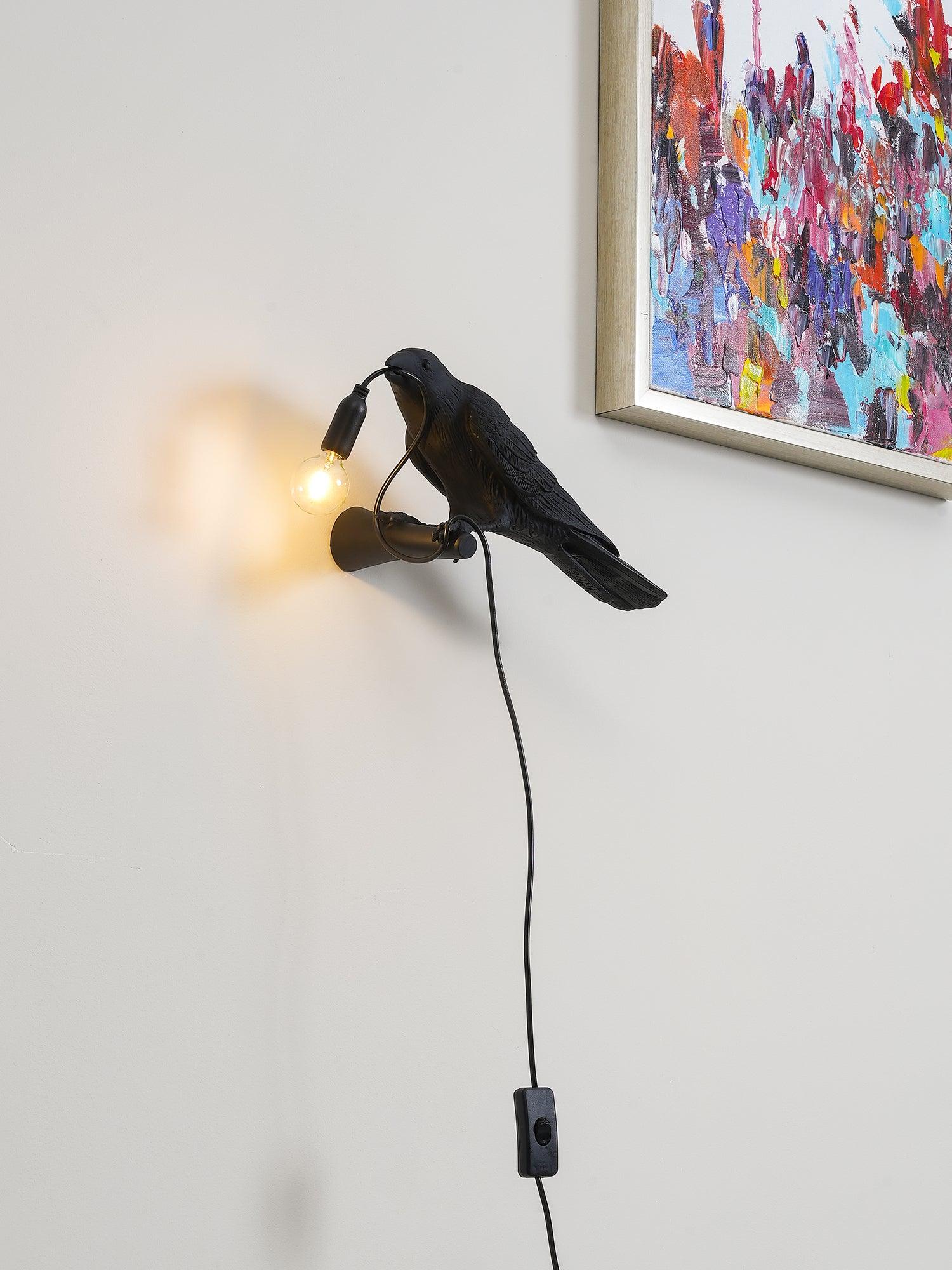 Vogelwandlamp voor woondecoratie met zacht sfeervol accentlicht