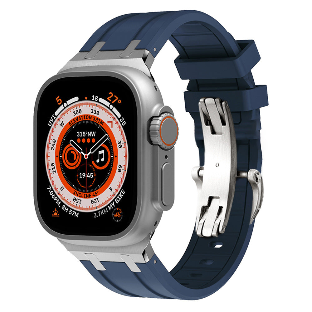 Bracelet en silicone NovaLink pour Apple Watch avec adaptateur en titane