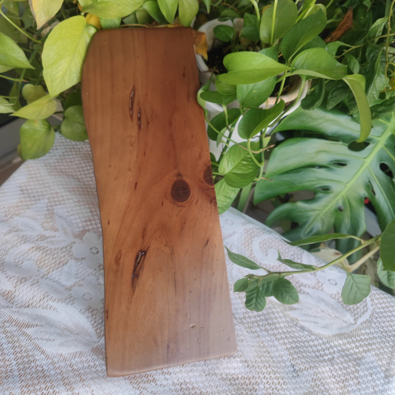 Bohoraft Regal Handgefertigtes schwebendes Holzdisplay für Zuhause