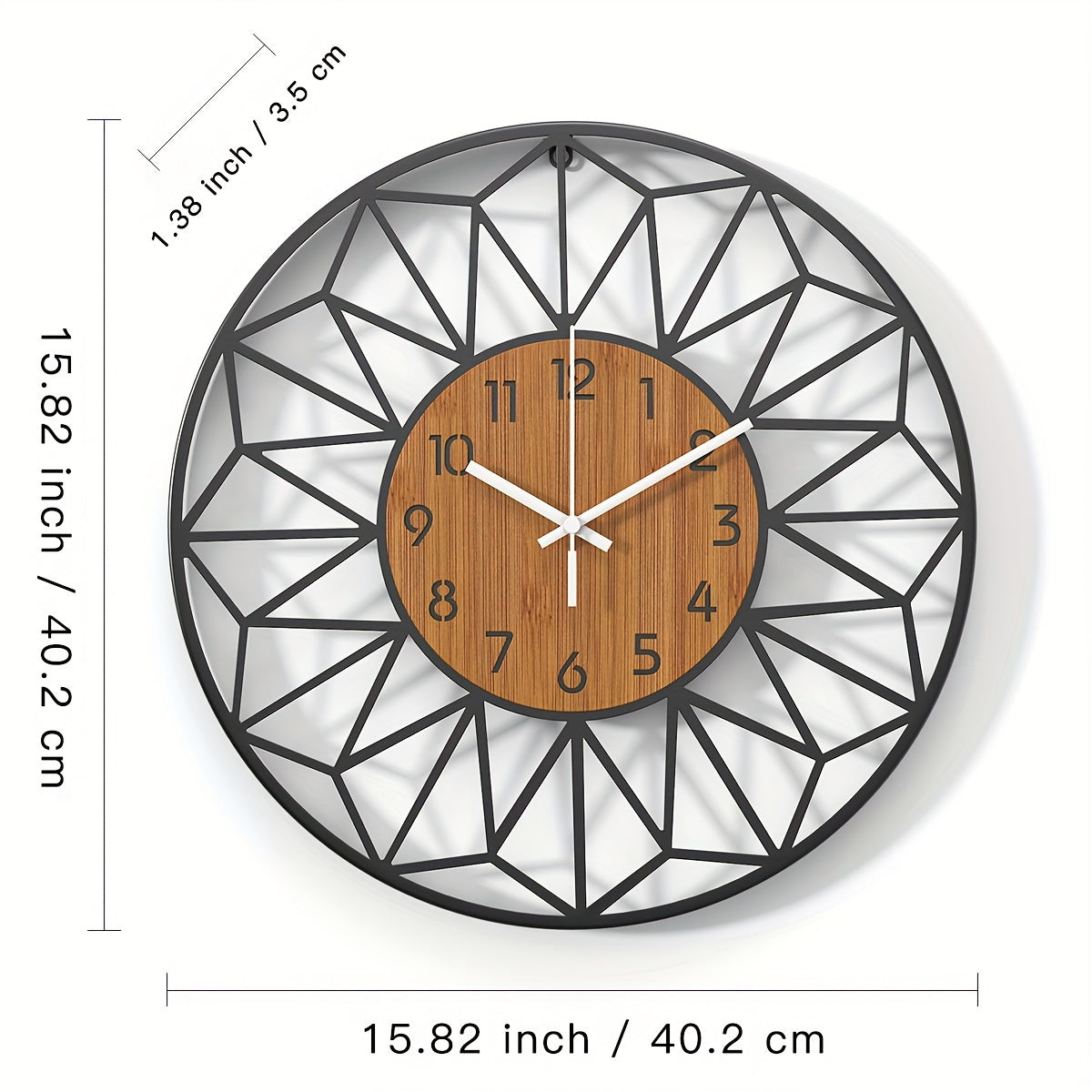 Metalwood Hollow Metal Wall Timepiece For Homes And Offices