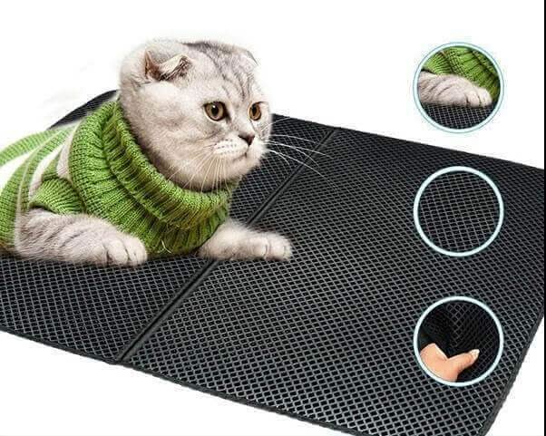 Tappetino per lettiera PawGuard per gatti, antiscivolo e impermeabile, protezione per proprietari di animali