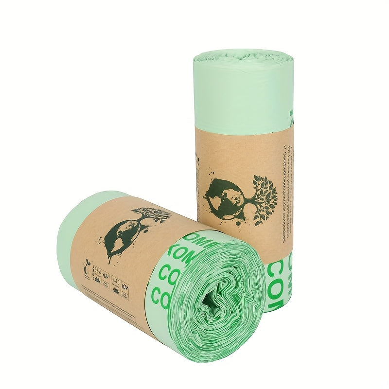 Sacii compostabili Ecobinz Extra Groși pentru deșeuri alimentare, capacitate 6L până la 30L, 3 galoni, 50/25 role