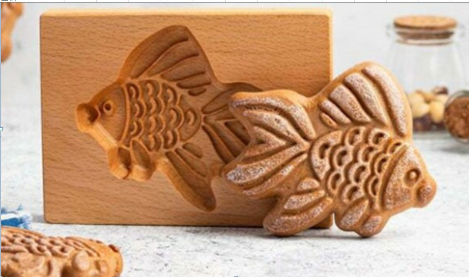 Engraved Wooden Cookie Molds With Pastry Stamps For Gingerbread And Biscuits