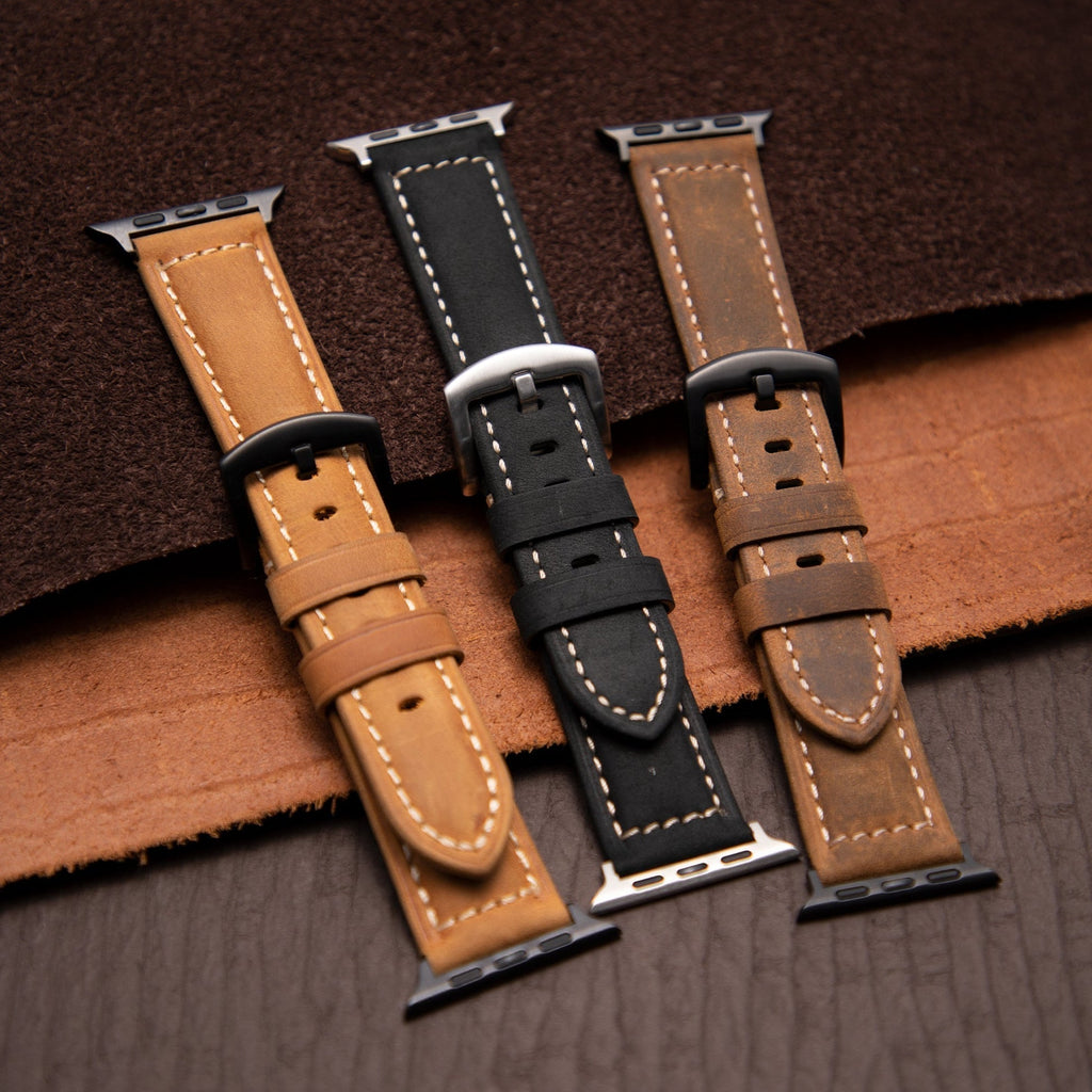 AuroraForge Cinturino in Pelle Vintage Opaco per Apple Watch