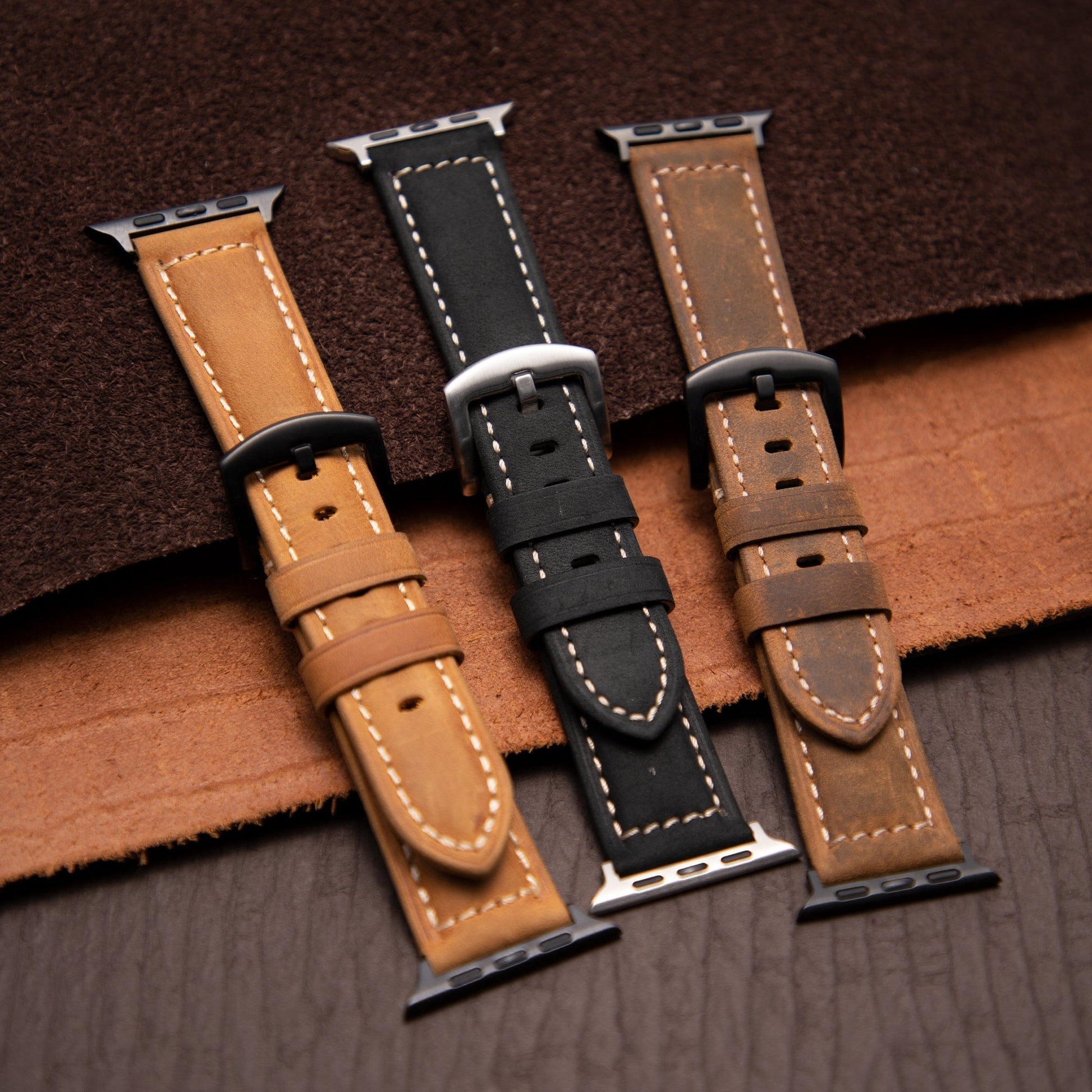 AuroraForge Cinturino in Pelle Vintage Opaco per Apple Watch