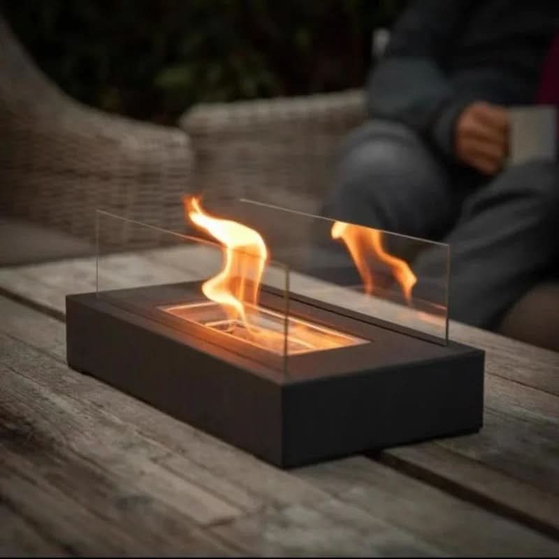 EmberNova Tabletop Bioethanol Fireplace For Indoor Or Outdoor Use