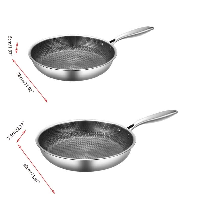 AuroraPro Everyday Nonstick Frying Pan With Stainless Steel Construction