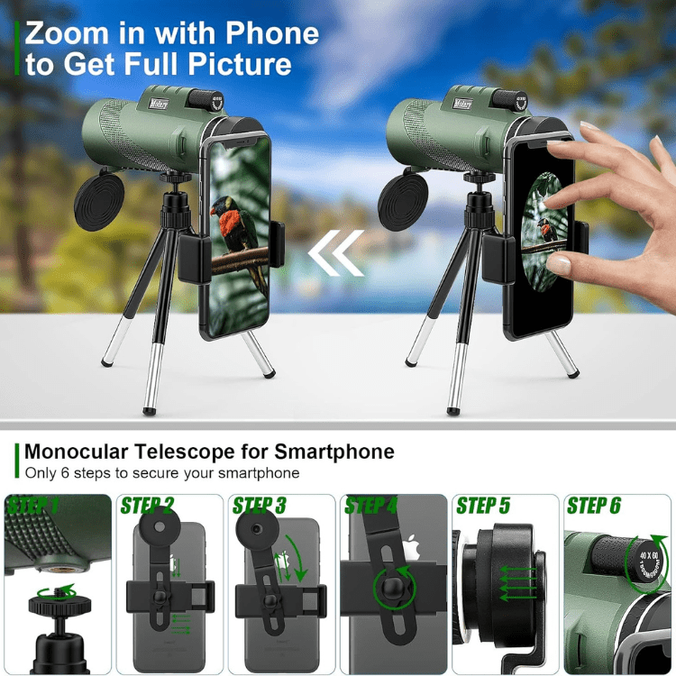 TrailPeak 600X Ultra Zoom Monocular With HD Lens For Outdoor Exploration