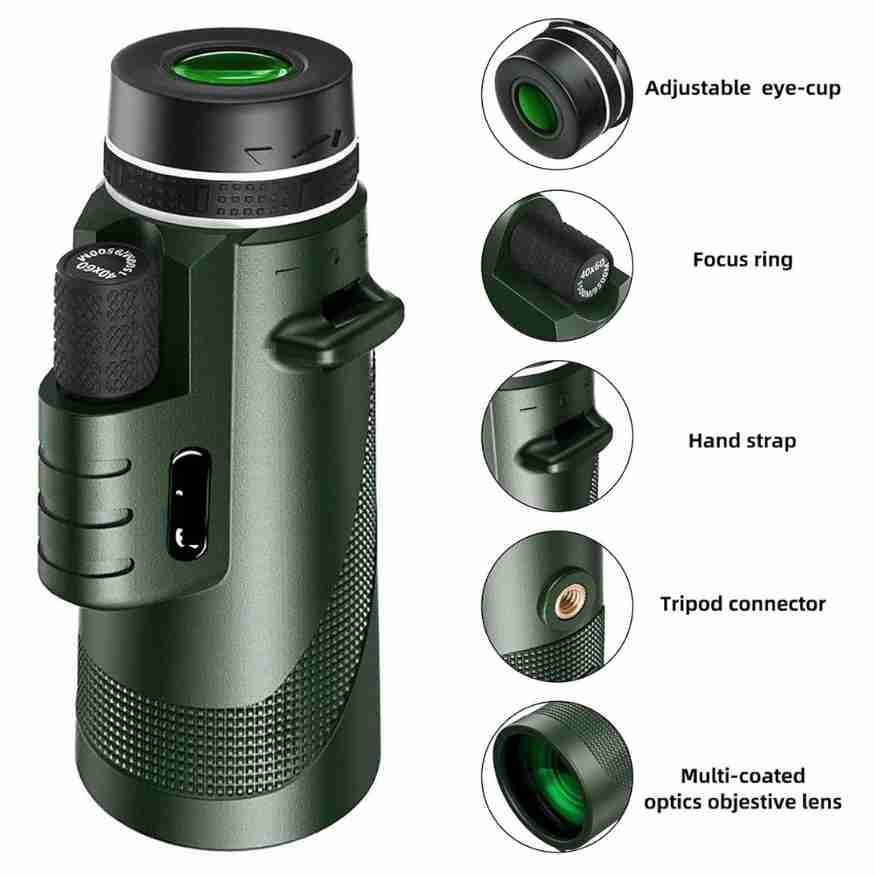 TrailPeak 600X Ultra Zoom Monocular With HD Lens For Outdoor Exploration