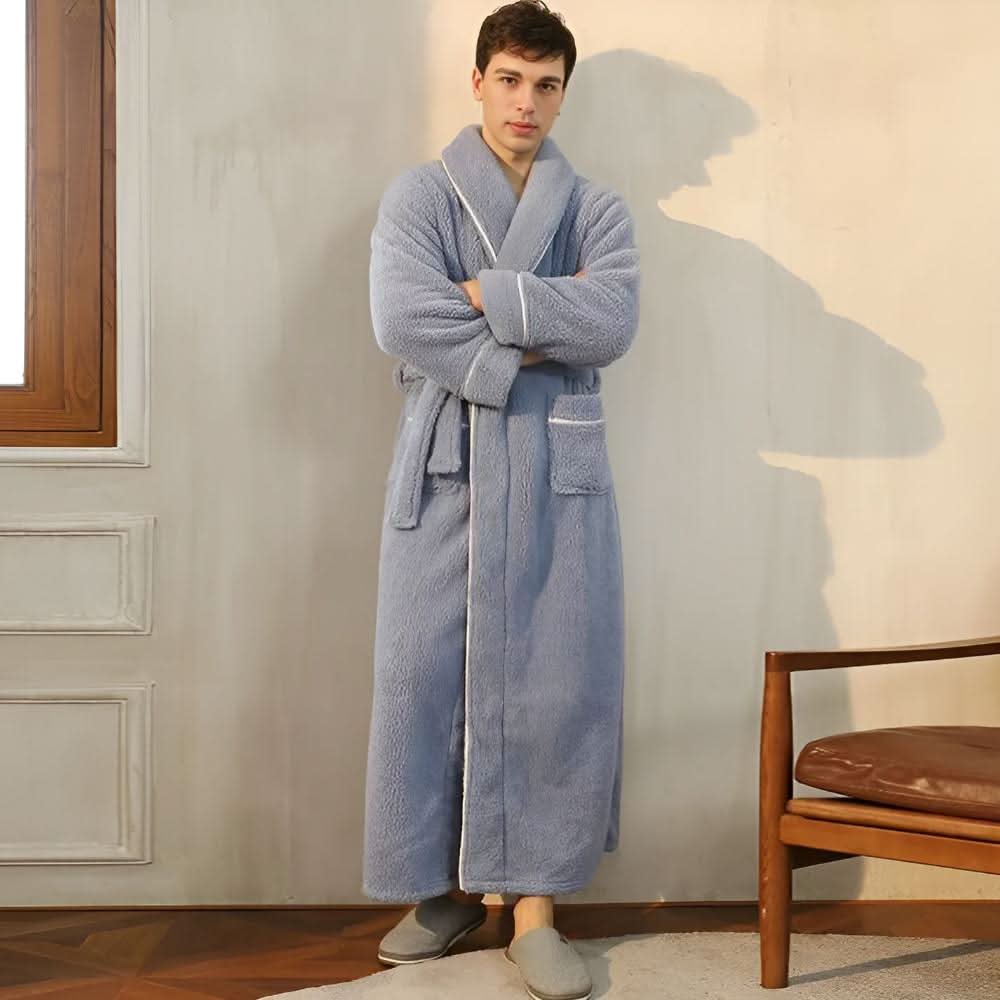 Albornoz de forro polar Sherpa Sunrise para comodidad unisex con cuello chal