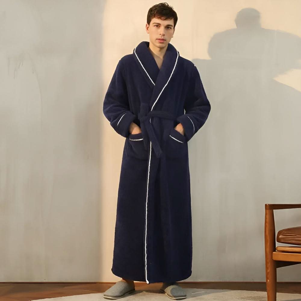 Albornoz de forro polar Sherpa Sunrise para comodidad unisex con cuello chal