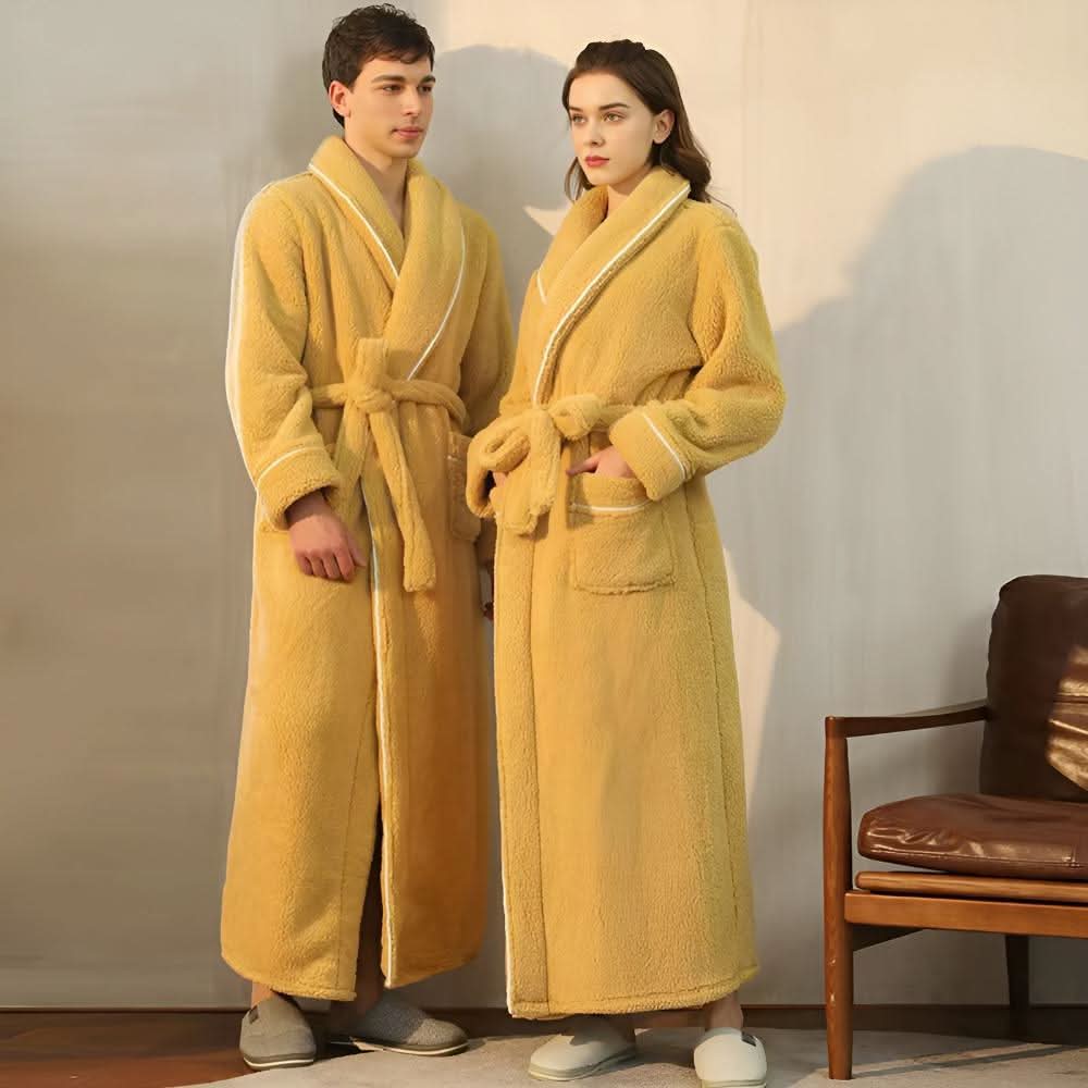 Albornoz de forro polar Sherpa Sunrise para comodidad unisex con cuello chal