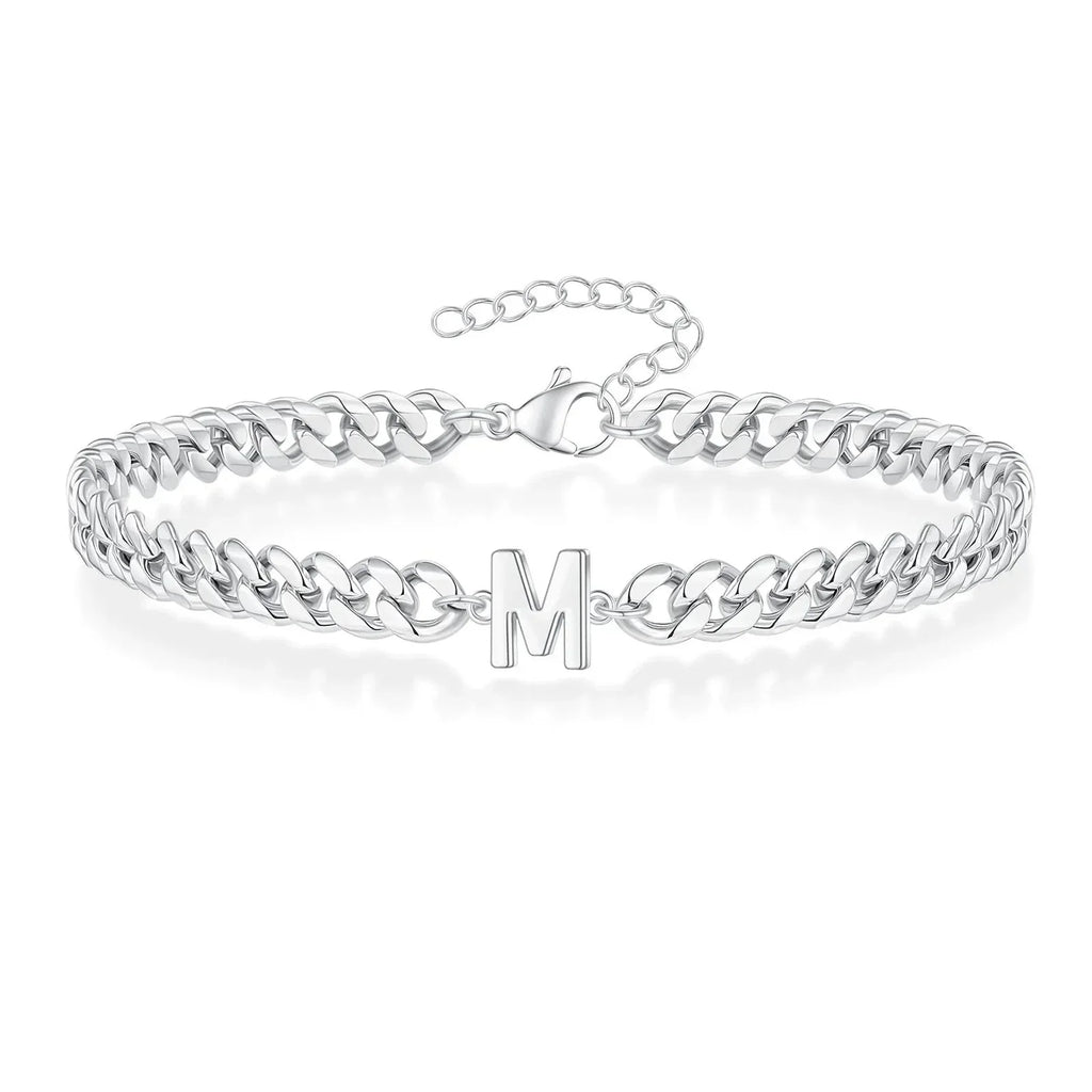Cuban Link-armbånd til par med initialer