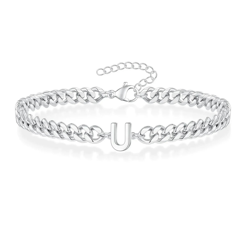 Cuban Link-armbånd til par med initialer