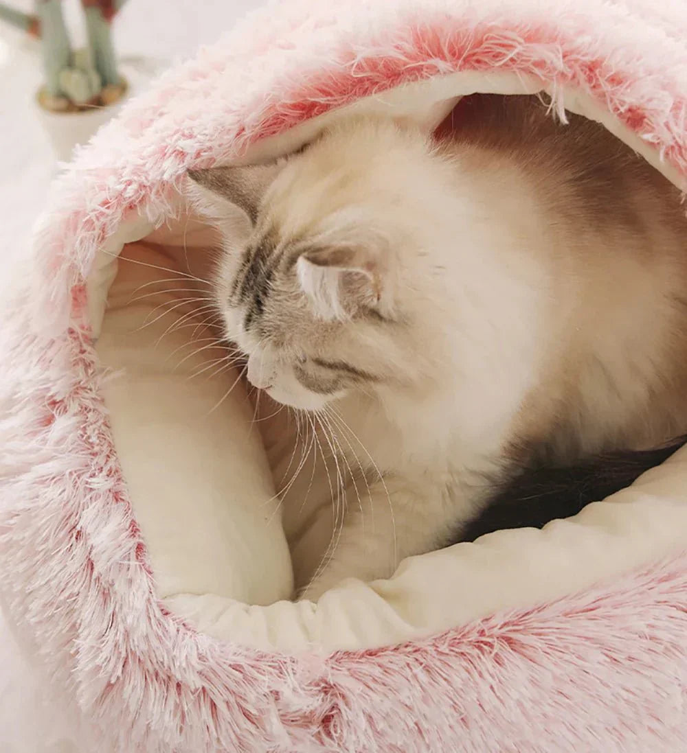 Cozy Haven NuzzleNest Calming Bed For Anxious Dogs And Cats