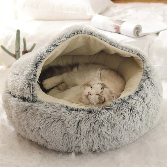 Cozy Haven NuzzleNest Calming Bed For Anxious Dogs And Cats