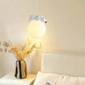 LunaGlow Moon Child Pendant Light With Sleeping Animal Night Lamp