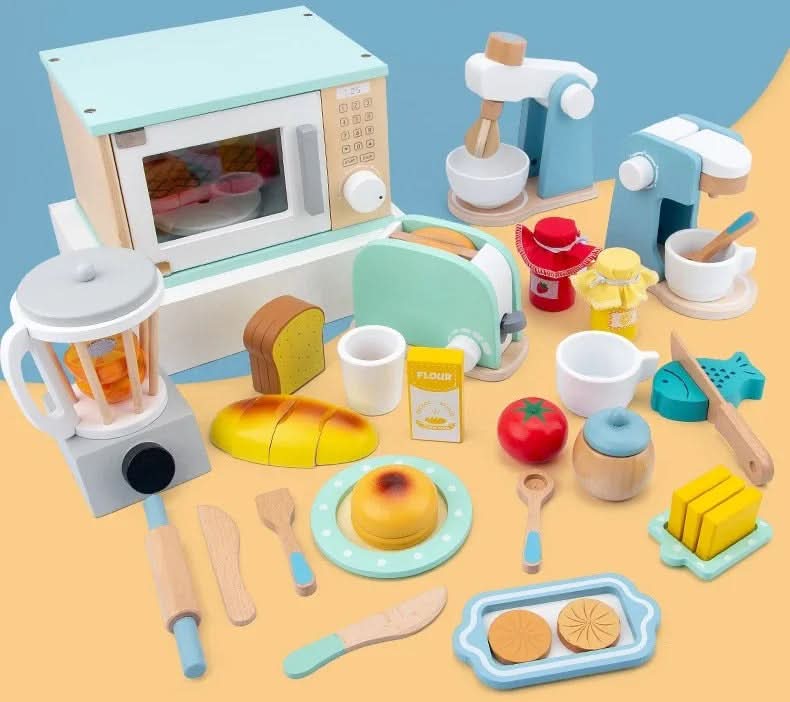 Set de Cocina de Madera Realista ChefNest para Pequeños Chefs Juego Creativo Sin Pantalla
