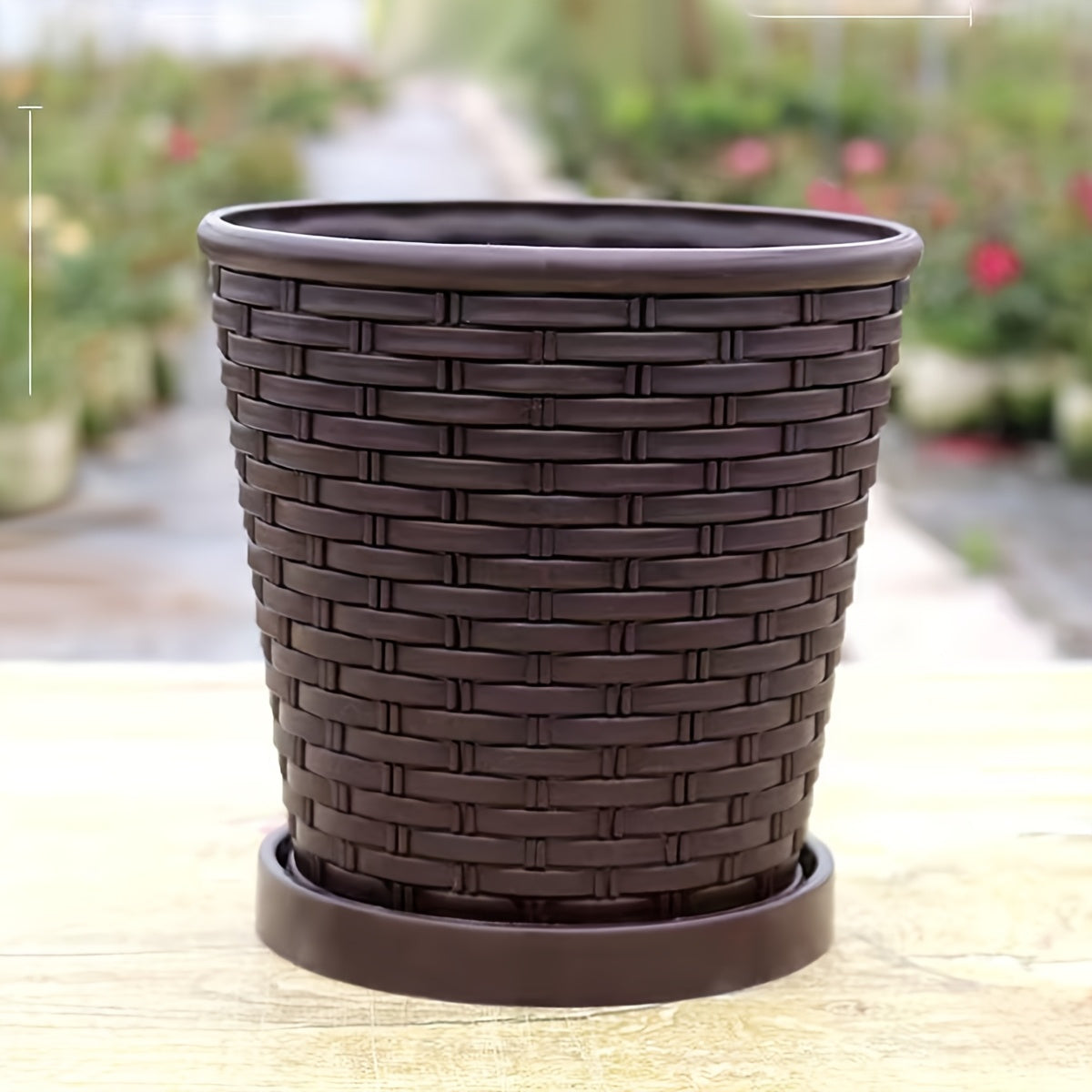 WeaveGrow Pot: Woven Style Planter For Elegant Indoor And Outdoor Decor