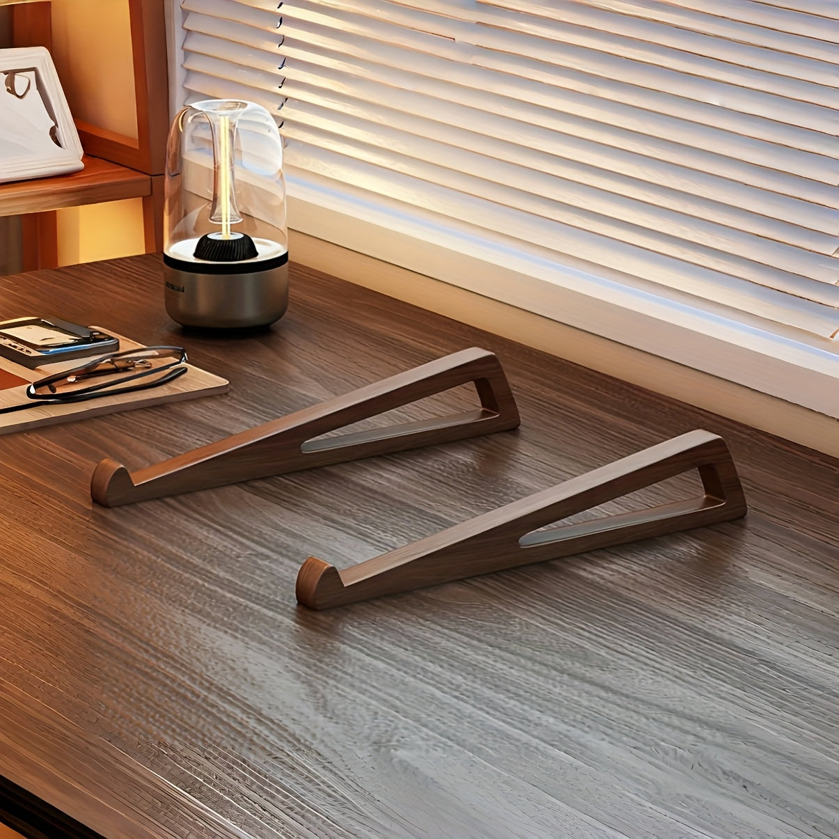 Woodenedge justerbar bambus laptop- og læsestativ