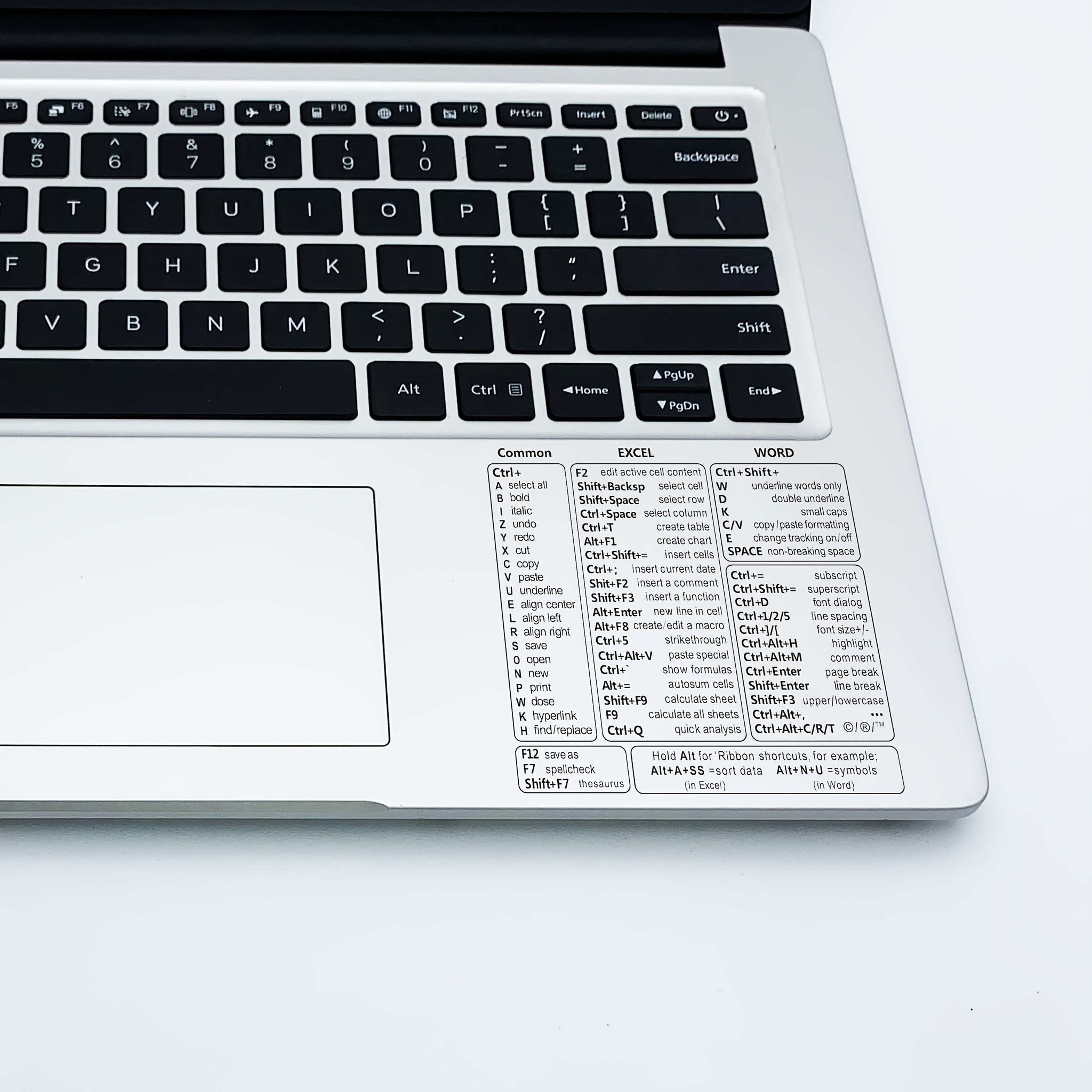 Przezroczysta nakładka PVC Keysmart do skrótów klawiaturowych w Excelu, Wordzie i Windows