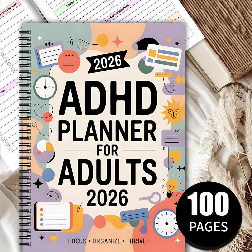 FocusVault 2026 ADHD felnőtt tervező napi és heti termelékenységi naplóhoz