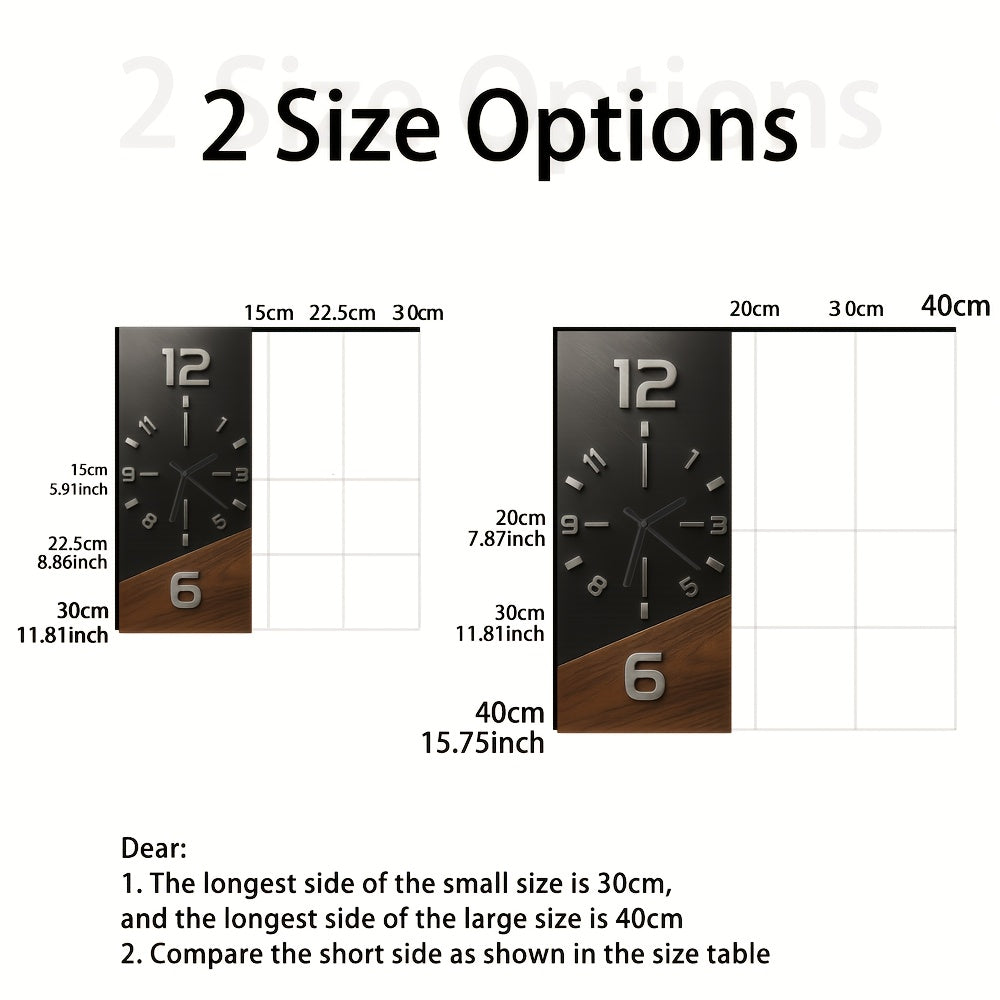Timberedge Wall Clock in Modern Wooden Style Bold Contrast